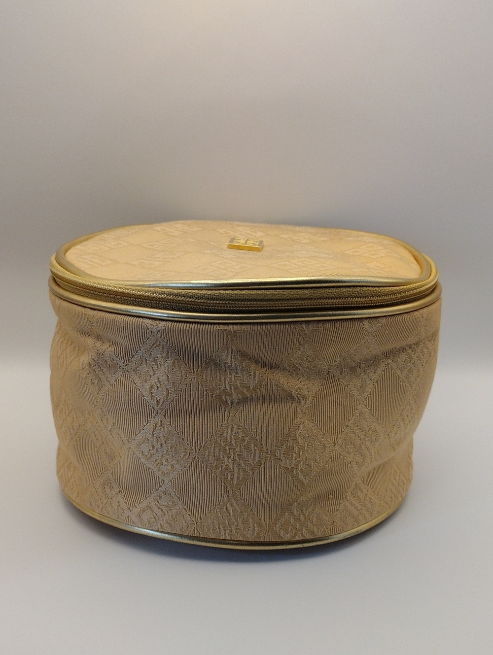 Vintage Givenchy Organza Parfums Cylindrical Cosmetic Toiletry Travel Bag